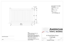 [50 Feet of Fence] 4' Tall Closed Picket AFC-17 Vinyl Complete Fence Package