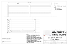 [PRICE PER FOOT] 5' tall 3-Rail Ranch Rail AFC-19A Vinyl Fence
