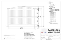 6' Tall x 8' Wide Classic Vinyl Overscallop Picket Fence Panel w/ 1" Gap (AFC-6COS)