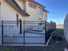 [150 Feet of Fence] 4' tall Ornamental Steel Flat Top Puppy Picket Complete Fence Package
