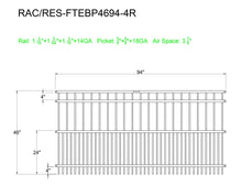 [200 Feet of Fence] 4' tall Ornamental Steel Flat Top Puppy Picket Complete Fence Package