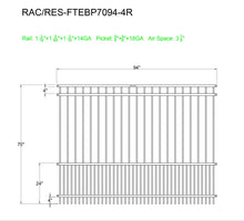 [100 Feet of Fence] 6' tall Ornamental Steel Flat Top Puppy Picket Complete Fence Package