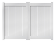 6' Tall x 8' Wide Double Drive Swing Vinyl Gate For Vinyl Fences (AFC-013)