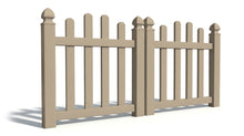 4' Tall x 6' Wide Double Drive Swing Vinyl Gate For Vinyl Fences (AFC-016)
