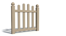 4' Tall x 3' Wide Single Swing Vinyl Gate For Vinyl Fences (AFC-016)
