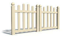4' Tall x 6' Wide Double Drive Swing Vinyl Gate For Vinyl Fences (AFC-016)