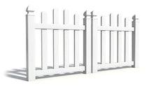 4' Tall x 6' Wide Double Drive Swing Vinyl Gate For Vinyl Fences (AFC-016)
