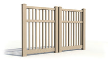 6' Tall x 6' Wide Double Drive Swing Vinyl Gate For Vinyl Fences (AFC-017)