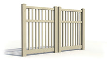 6' Tall x 6' Wide Double Drive Swing Vinyl Gate For Vinyl Fences (AFC-017)