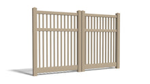 6' Tall x 8' Wide Double Drive Swing Vinyl Gate For Vinyl Fences (AFC-017)