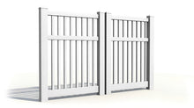6' Tall x 6' Wide Double Drive Swing Vinyl Gate For Vinyl Fences (AFC-017)