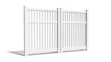 6' Tall x 8' Wide Double Drive Swing Vinyl Gate For Vinyl Fences (AFC-017)