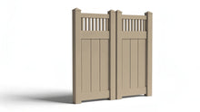 6' Tall x 6' Wide Double Drive Swing Vinyl Gate For Vinyl Fences (AFC-018)