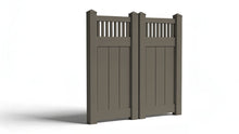 6' Tall x 6' Wide Double Drive Swing Vinyl Gate For Vinyl Fences (AFC-018)