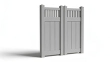 6' Tall x 6' Wide Double Drive Swing Vinyl Gate For Vinyl Fences (AFC-018)