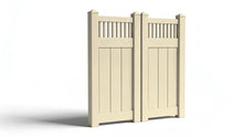 6' Tall x 6' Wide Double Drive Swing Vinyl Gate For Vinyl Fences (AFC-018)