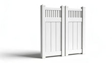 6' Tall x 6' Wide Double Drive Swing Vinyl Gate For Vinyl Fences (AFC-018)