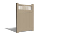 6' Tall x 4' Wide Single Swing Vinyl Gate For Vinyl Fences (AFC-018)