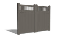 6' Tall x 8' Wide Double Drive Swing Vinyl Gate For Vinyl Fences (AFC-018)