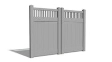 6' Tall x 8' Wide Double Drive Swing Vinyl Gate For Vinyl Fences (AFC-018)