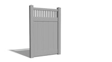 6' Tall x 4' Wide Single Swing Vinyl Gate For Vinyl Fences (AFC-018)