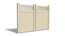 6' Tall x 8' Wide Double Drive Swing Vinyl Gate For Vinyl Fences (AFC-018)