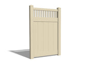 6' Tall x 4' Wide Single Swing Vinyl Gate For Vinyl Fences (AFC-018)