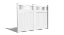 6' Tall x 8' Wide Double Drive Swing Vinyl Gate For Vinyl Fences (AFC-018)