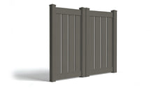 6' Tall x 6' Wide Double Drive Swing Vinyl Gate For Vinyl Fences (AFC-C62)