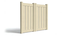 6' Tall x 6' Wide Double Drive Swing Vinyl Gate For Vinyl Fences (AFC-030)
