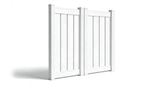6' Tall x 6' Wide Double Drive Swing Vinyl Gate For Vinyl Fences (AFC-030)