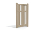 6' Tall x 3' Wide Single Swing Vinyl Gate For Vinyl Fences (AFC-034)