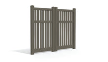 6' Tall x 6' Wide Double Drive Swing Vinyl Gate For Vinyl Fences (AFC-034)