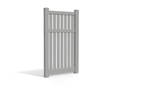 6' Tall x 3' Wide Single Swing Vinyl Gate For Vinyl Fences (AFC-034)