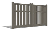6' Tall x 8' Wide Double Drive Swing Vinyl Gate For Vinyl Fences (AFC-034)