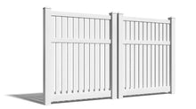 6' Tall x 8' Wide Double Drive Swing Vinyl Gate For Vinyl Fences (AFC-034)
