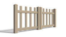 3' Tall x 6' Wide Double Drive Swing Vinyl Gate For Vinyl Fences (AFC-11)