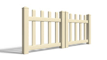 3' Tall x 6' Wide Double Drive Swing Vinyl Gate For Vinyl Fences (AFC-11)