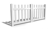 3' Tall x 8' Wide Double Drive Swing Vinyl Gate For Vinyl Fences (AFC-11)