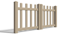 4' Tall x 6' Wide Double Drive Swing Vinyl Gate For Vinyl Fences (AFC-15)