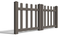 4' Tall x 6' Wide Double Drive Swing Vinyl Gate For Vinyl Fences (AFC-15)