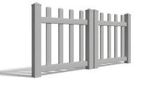 4' Tall x 6' Wide Double Drive Swing Vinyl Gate For Vinyl Fences (AFC-15)