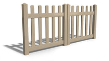 4' Tall x 8' Wide Double Drive Swing Vinyl Gate For Vinyl Fences (AFC-15)