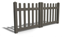 4' Tall x 8' Wide Double Drive Swing Vinyl Gate For Vinyl Fences (AFC-15)