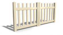 4' Tall x 8' Wide Double Drive Swing Vinyl Gate For Vinyl Fences (AFC-15)