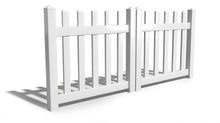 4' Tall x 8' Wide Double Drive Swing Vinyl Gate For Vinyl Fences (AFC-15)