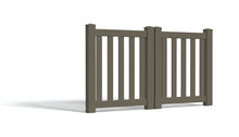 3' Tall x 6' Wide Double Drive Swing Vinyl Gate For Vinyl Fences (AFC-16)