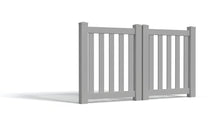 4' Tall x 6' Wide Double Drive Swing Vinyl Gate For Vinyl Fences (AFC-17)
