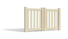 4' Tall x 6' Wide Double Drive Swing Vinyl Gate For Vinyl Fences (AFC-17)