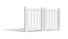 4' Tall x 6' Wide Double Drive Swing Vinyl Gate For Vinyl Fences (AFC-17)